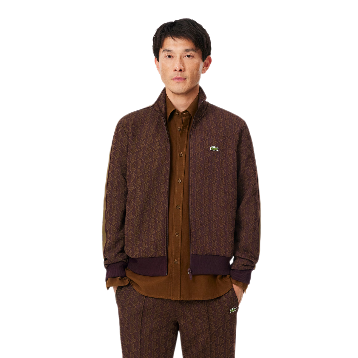 LACOSTE Giacca della tuta in jacquard con zip Paris SH1368