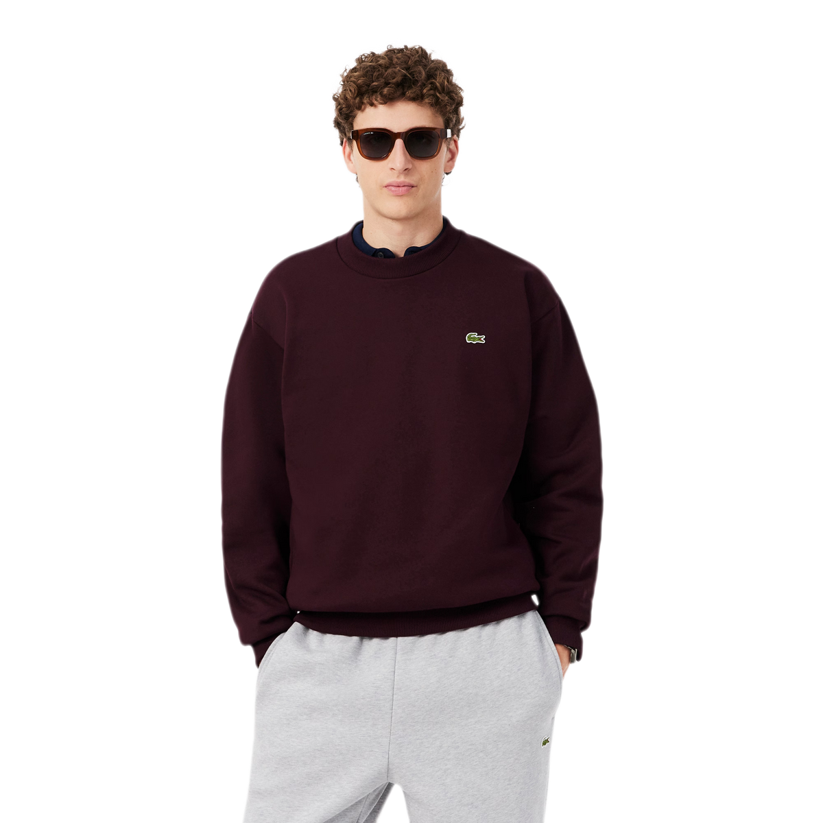 LACOSTE Felpa girocollo in cotone SH8868