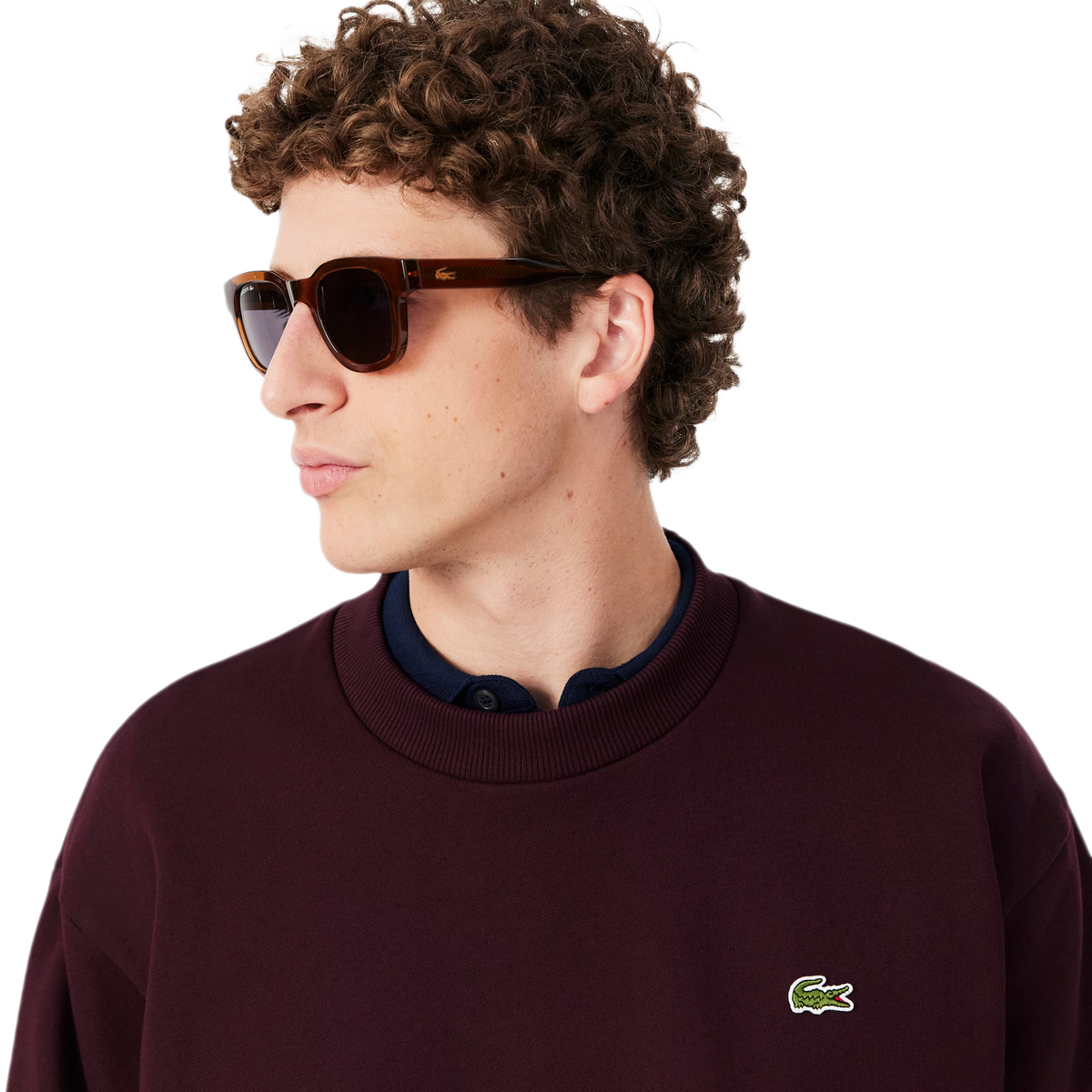 LACOSTE Felpa girocollo in cotone SH8868