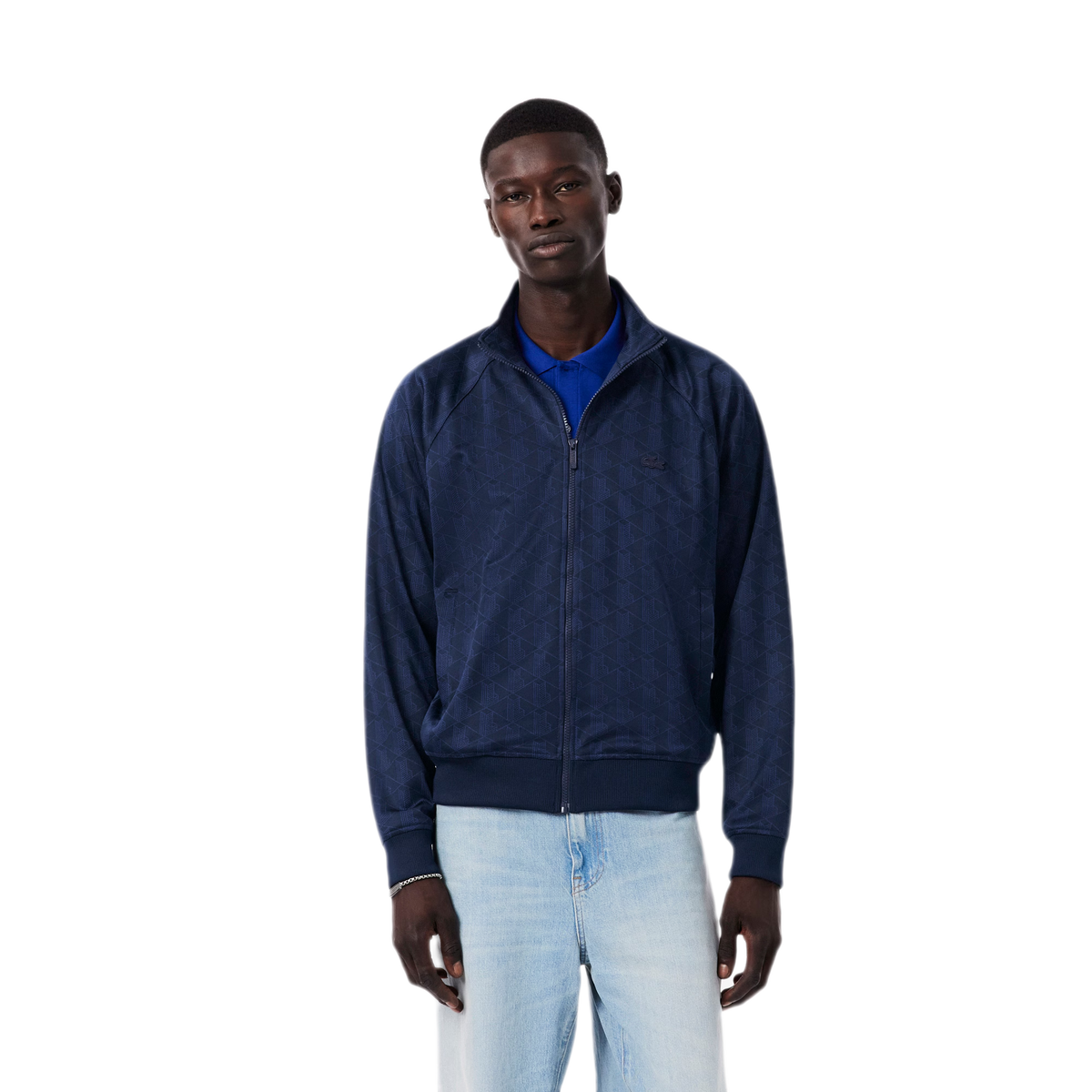 LACOSTE Giacca con zip jacquard con monogramma SH9775
