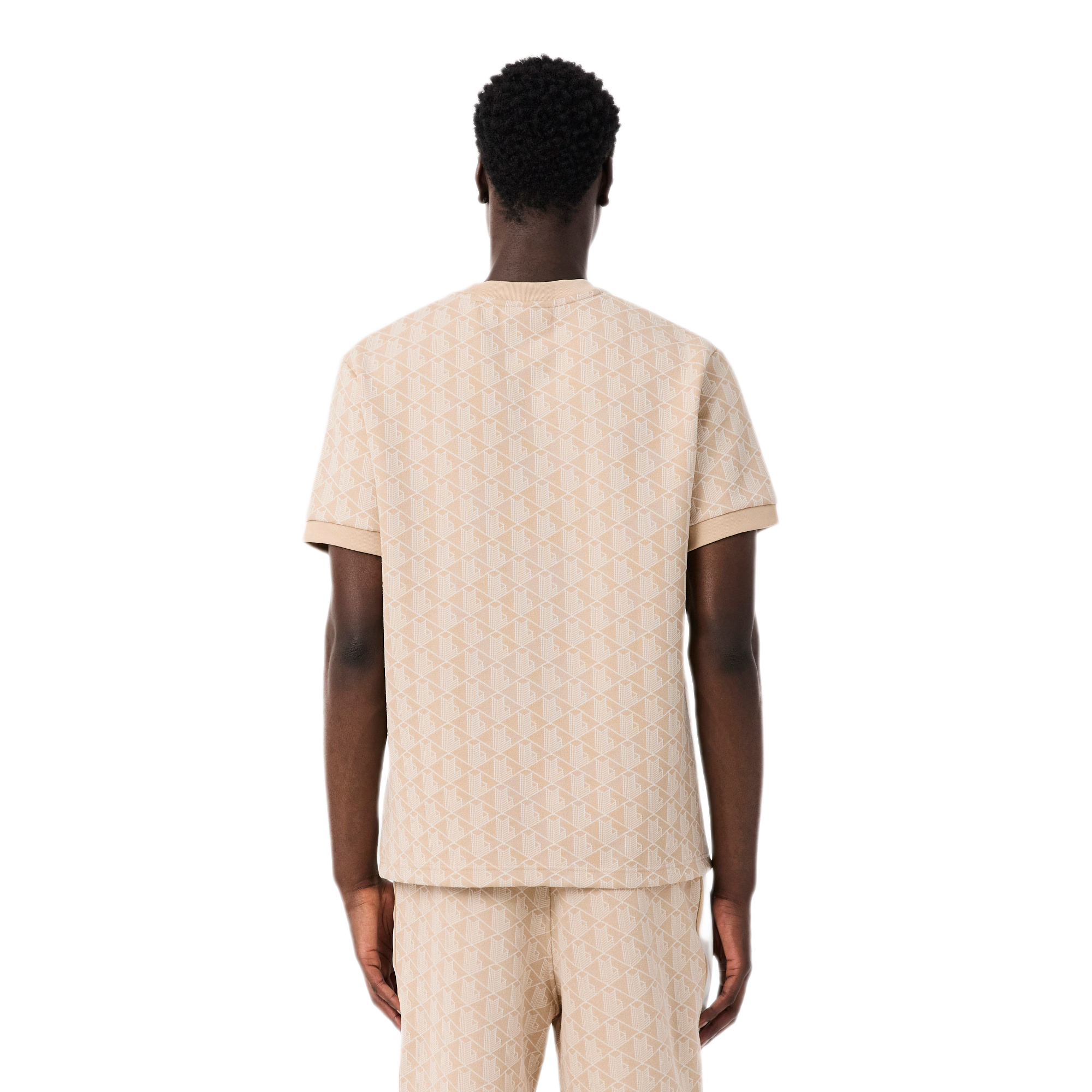 LACOSTE T-shirt slim fit con monogramma jacquard TH1197