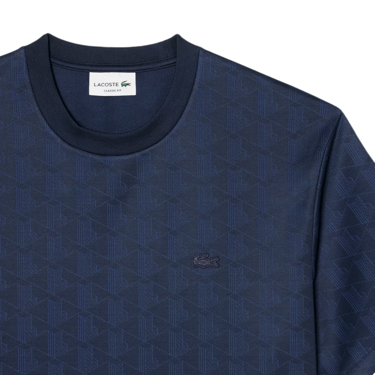 LACOSTE T-shirt jacquard con monogramma TH1985