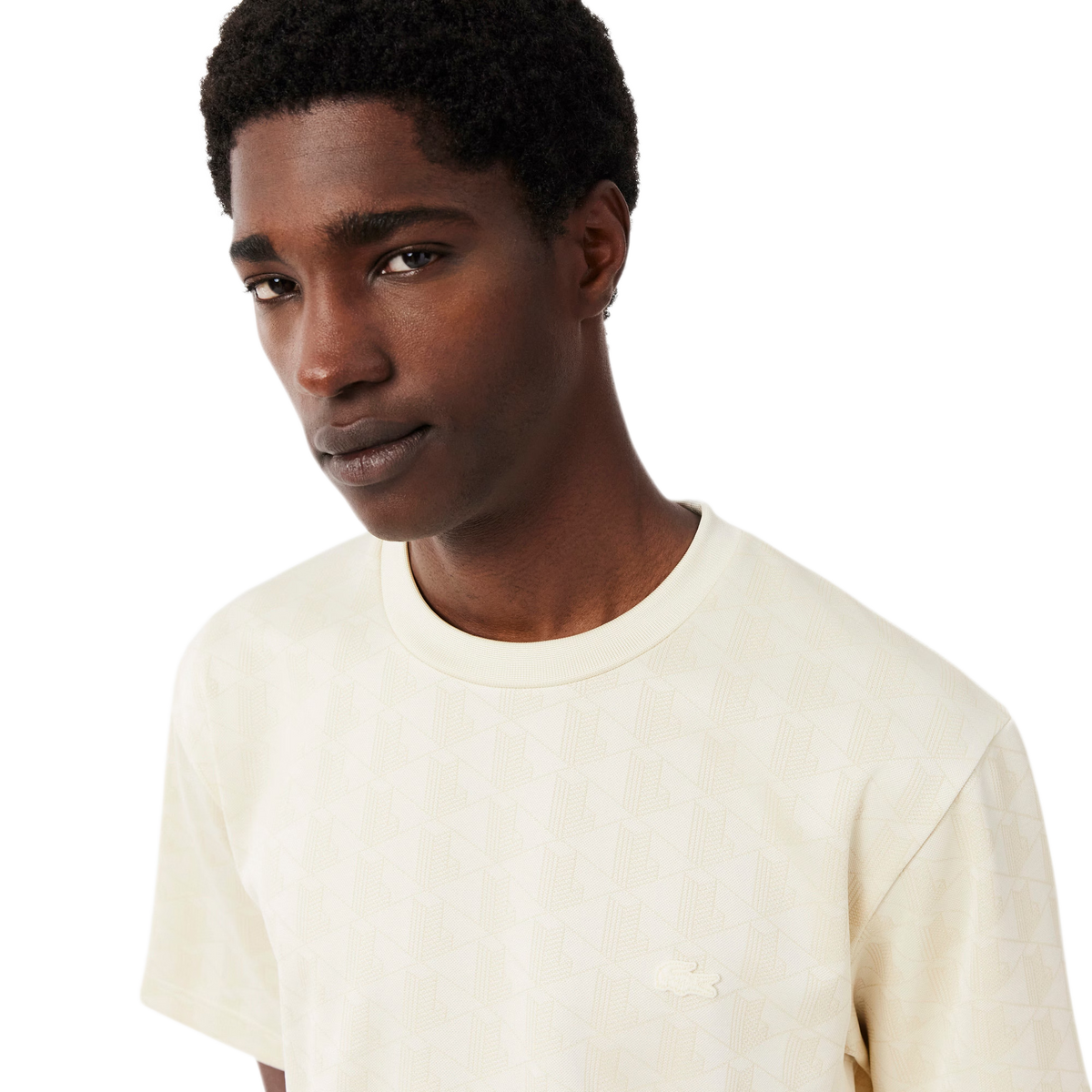 LACOSTE T-shirt jacquard con monogramma TH1985