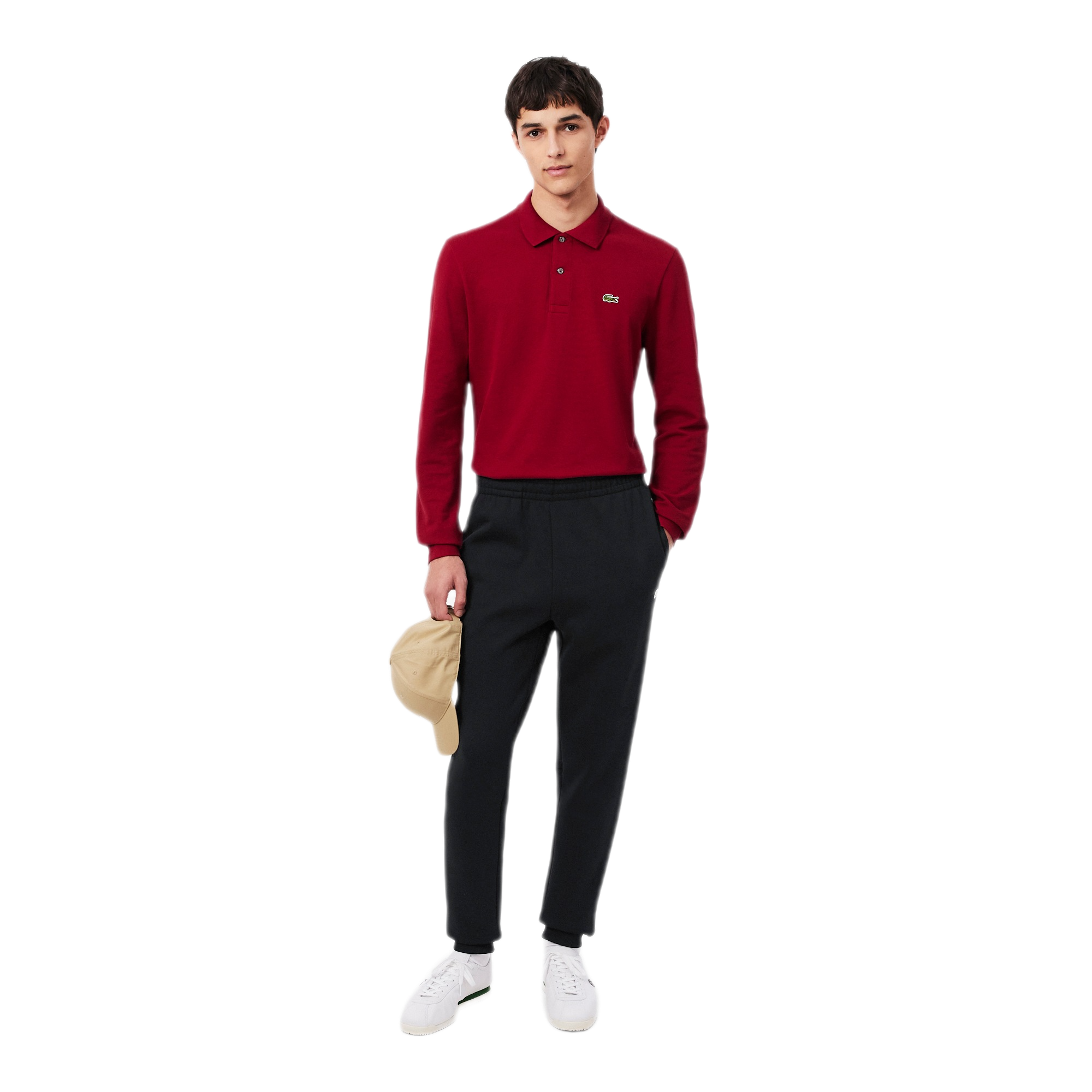LACOSTE Pantaloni della tuta tapered fit in tessuto felpato XH8869