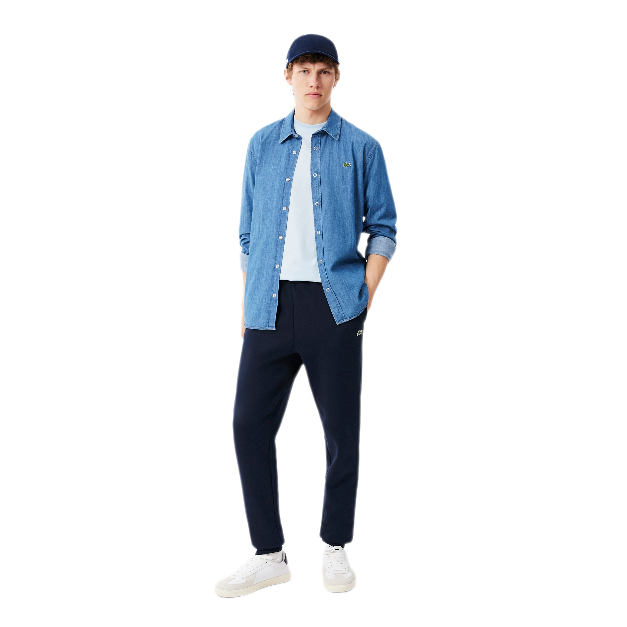 LACOSTE Pantaloni della tuta tapered fit in tessuto felpato XH8869