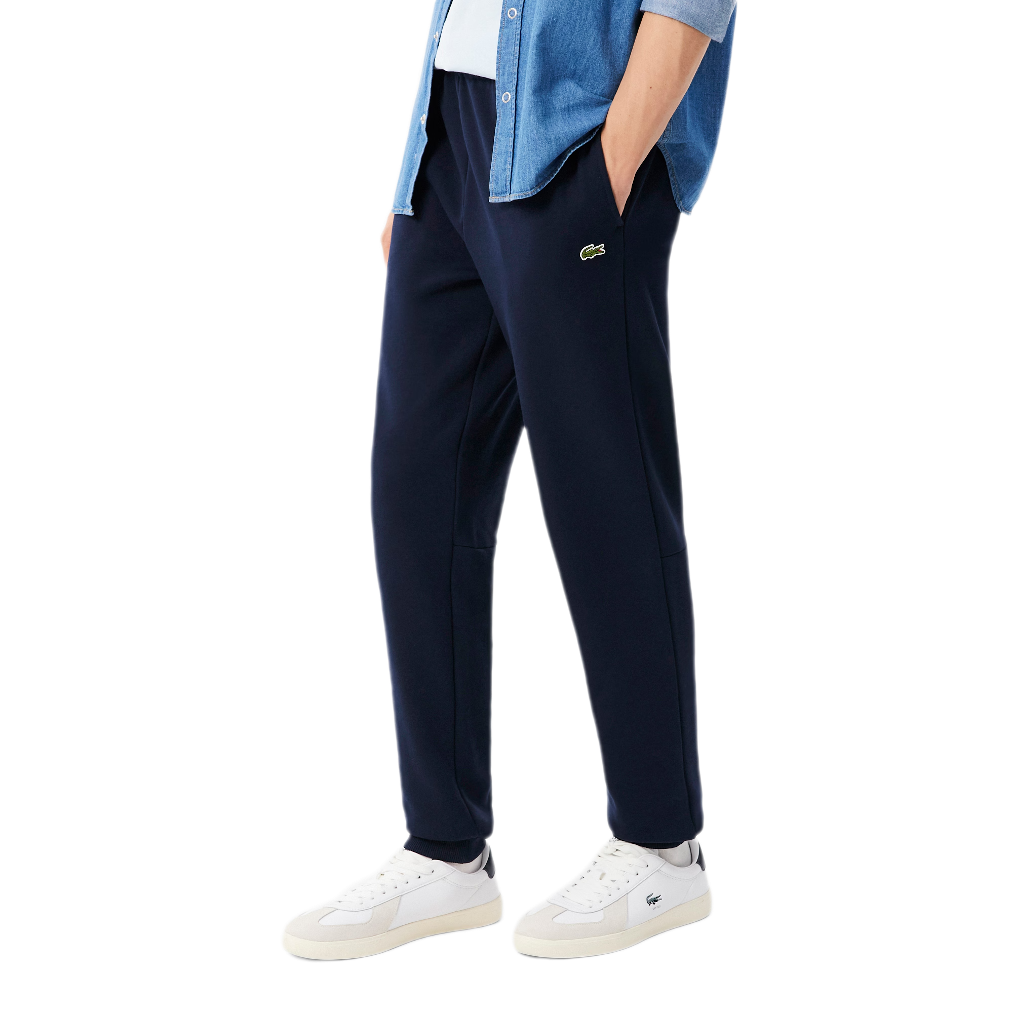 LACOSTE Pantaloni della tuta tapered fit in tessuto felpato XH8869