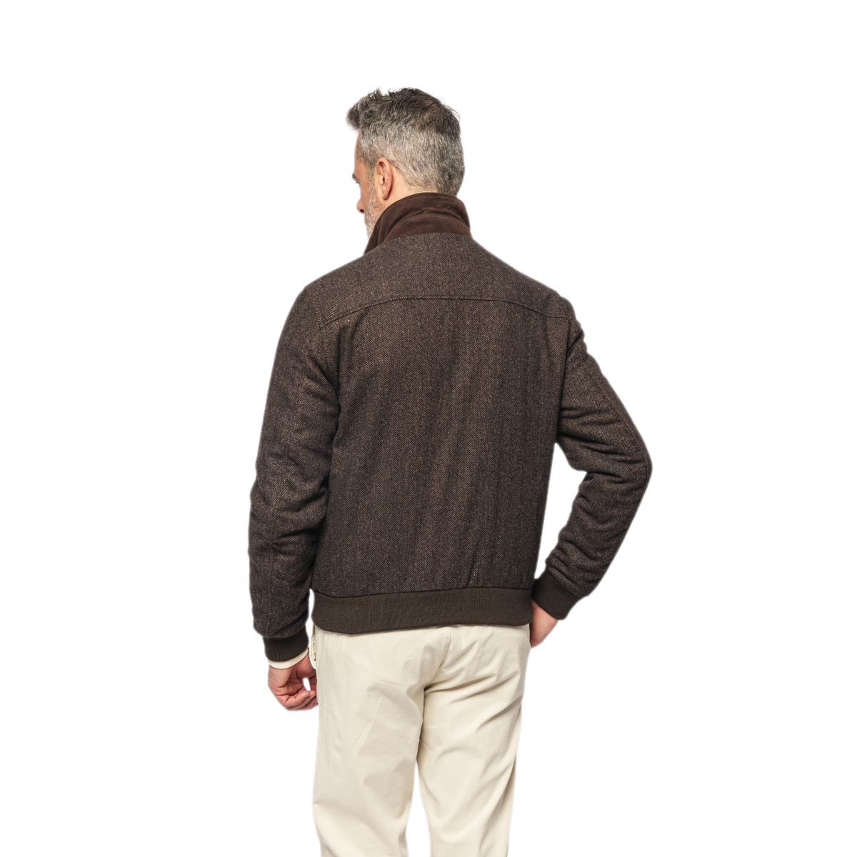 THE JACK LEATHERS GIUBBOTTO IN PELLE E TESSUTO DANTE WOOL