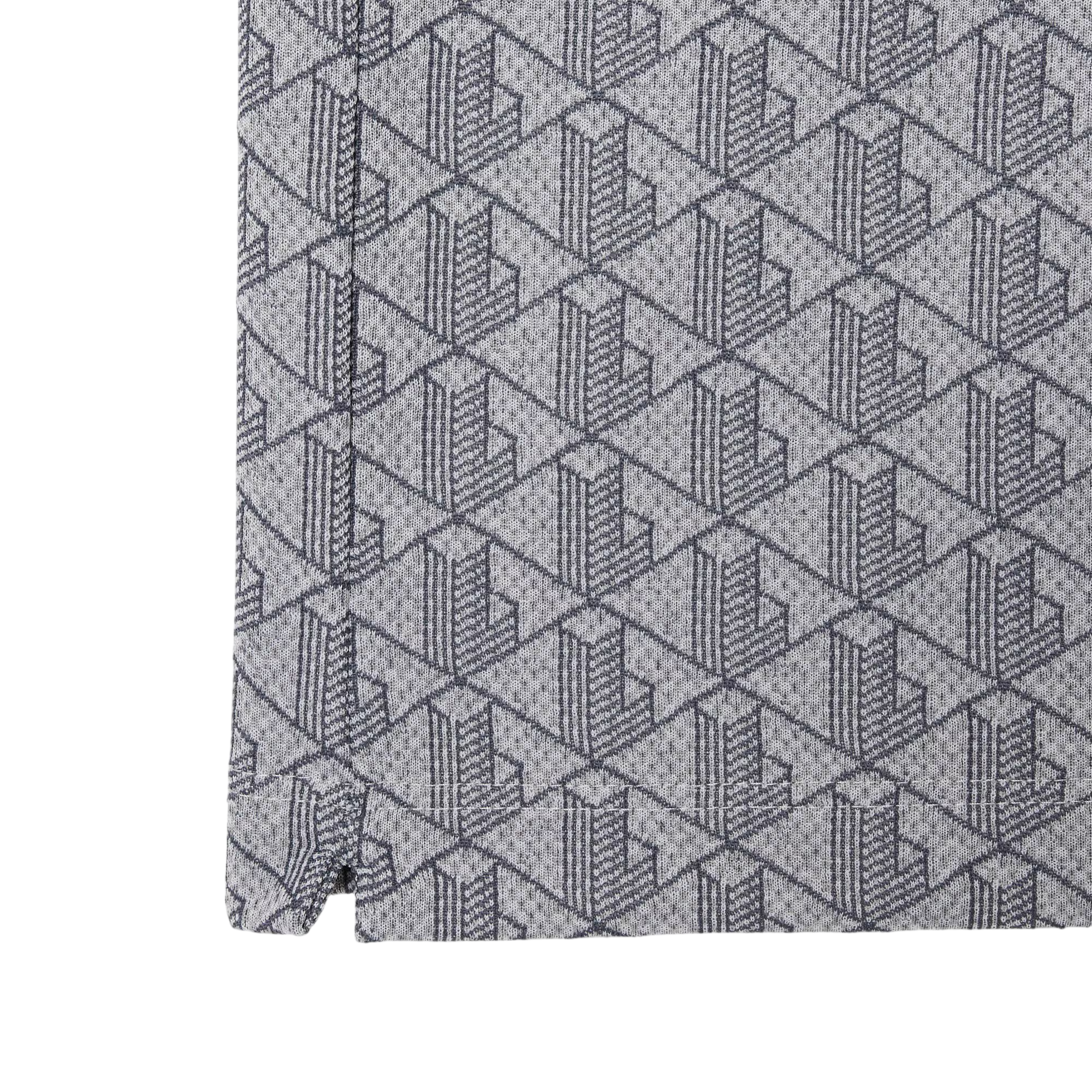 Lacoste Polo dal taglio classico in jacquard con monogramma DH1417