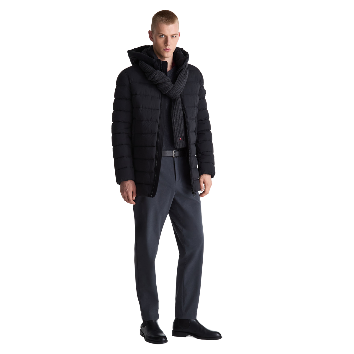 PEUTEREY Piumino lungo in nylon opaco NIGEL NS PEU5940