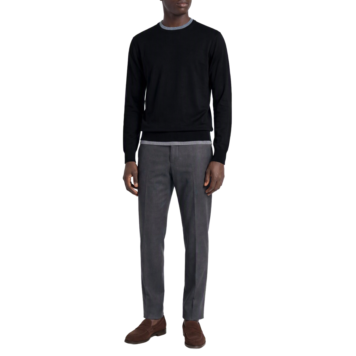 PAOLO PECORA Maglia Girocollo Loose Fit in Lana Merino Extrafine A004