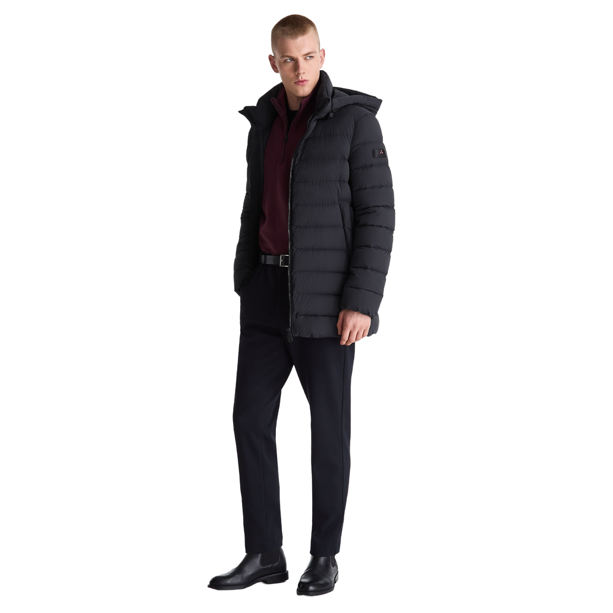 PEUTEREY Piumino lungo in nylon opaco NIGEL NS PEU5940