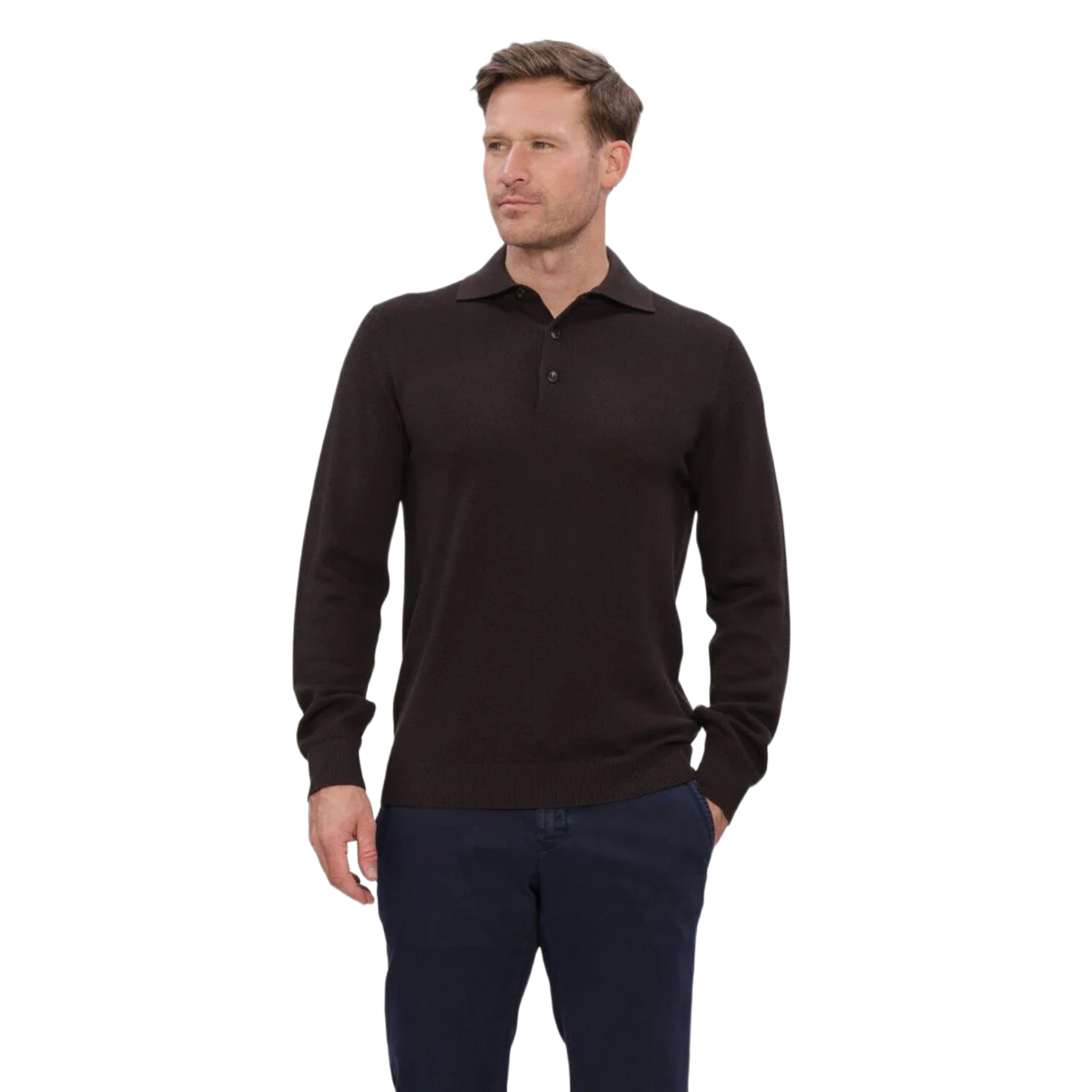 FILIPPO DE LAURENTIIS POLO M/L IN ROYAL MERINO PL1ML_RM12Q