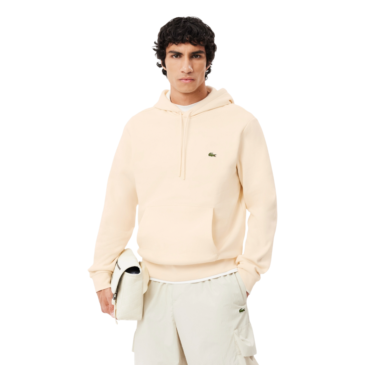 LACOSTE Felpa con cappuccio in cotone felpato  SH9623