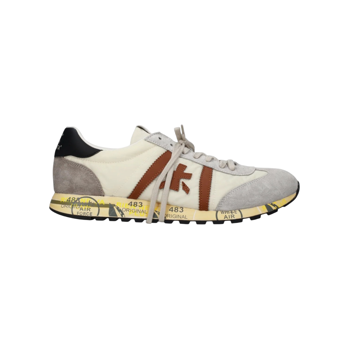 Premiata Sneakers uomo in tessuto e suede Lucy 8189 beige