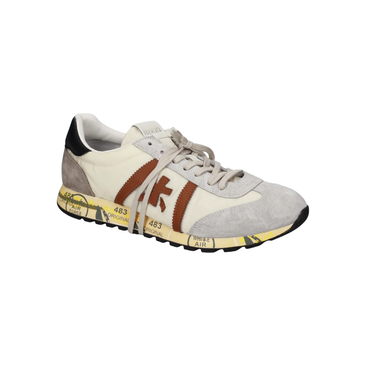 Premiata Sneakers uomo in tessuto e suede Lucy 8189 beige