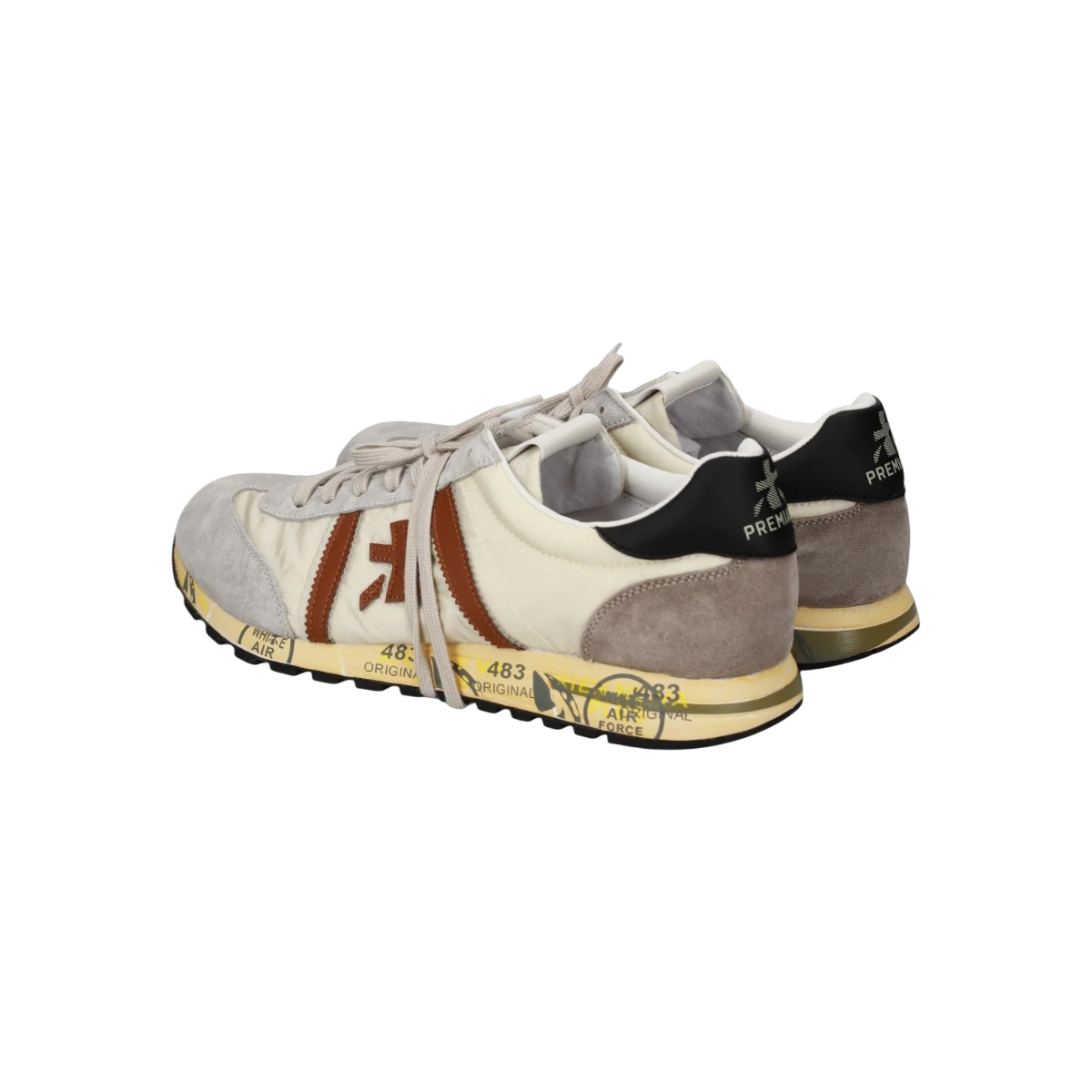 Premiata Sneakers uomo in tessuto e suede Lucy 8189 beige
