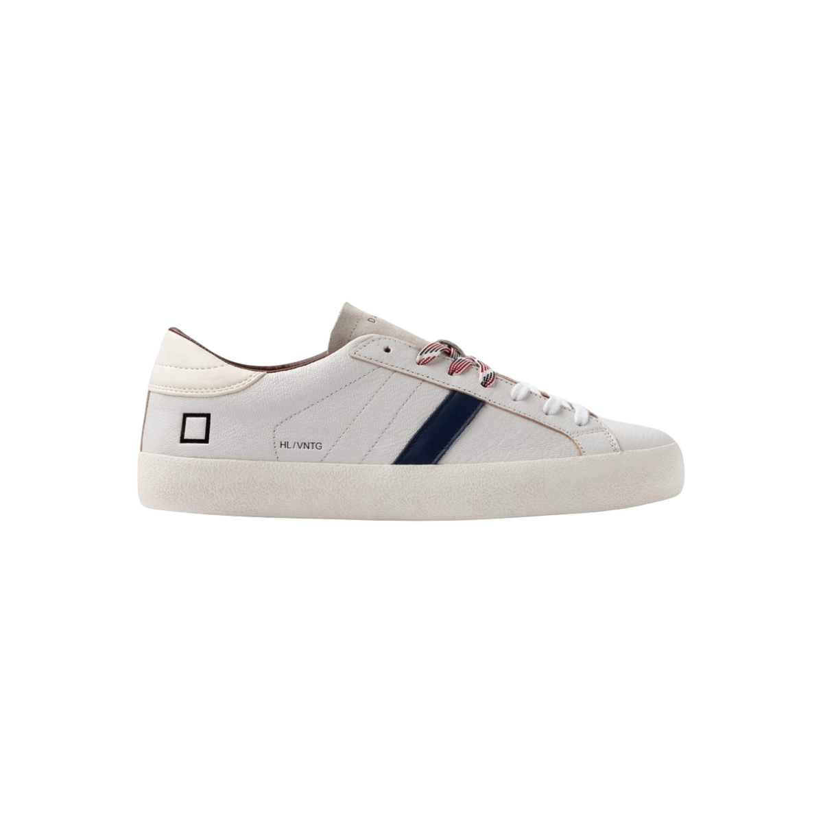 DATE SNEAKERS IN PELLE MODELLO HILL LOW NATURAL WHITE-BROWN