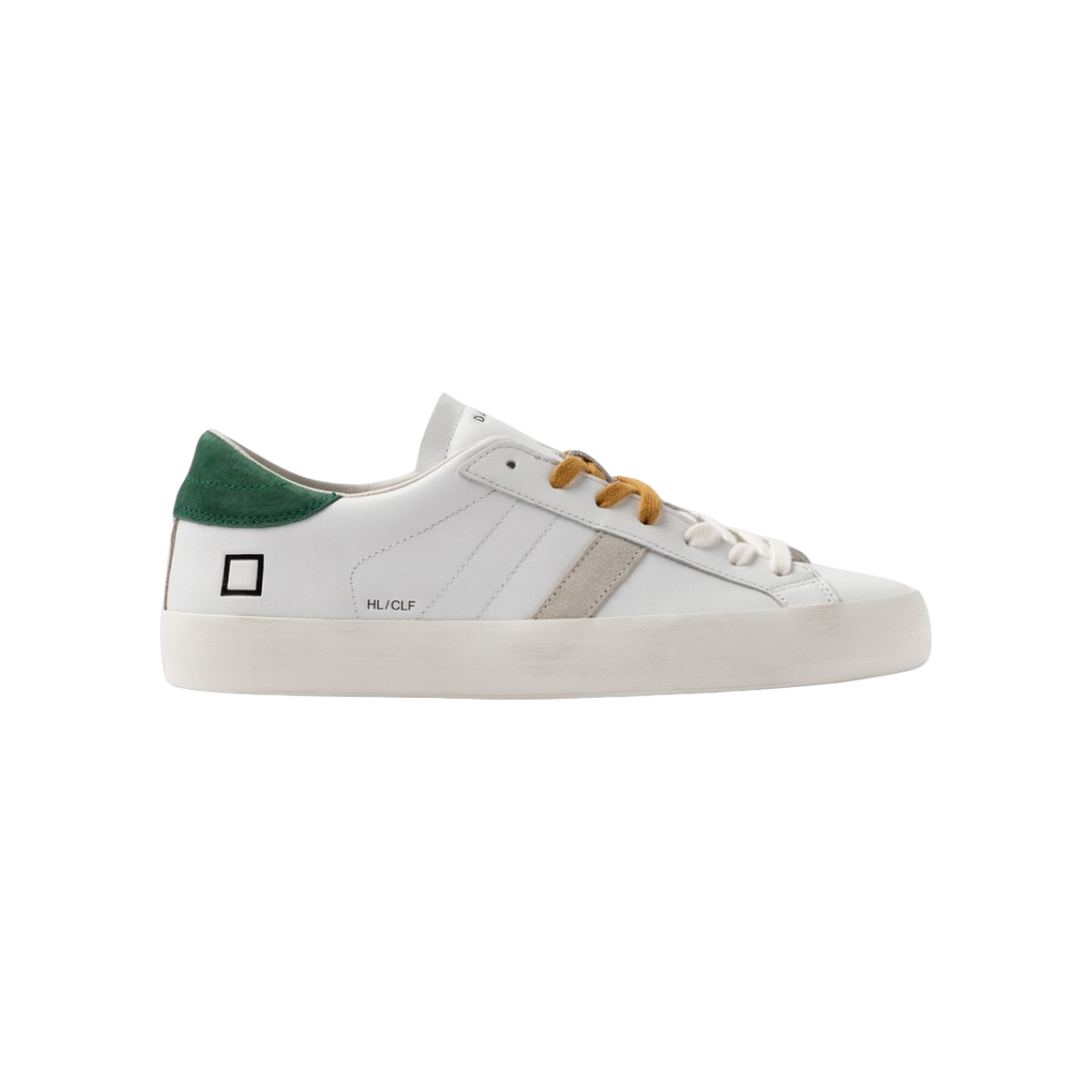 DATE SNEAKERS IN PELLE MODELLO HILL LOW CALF WHITE-GREEN