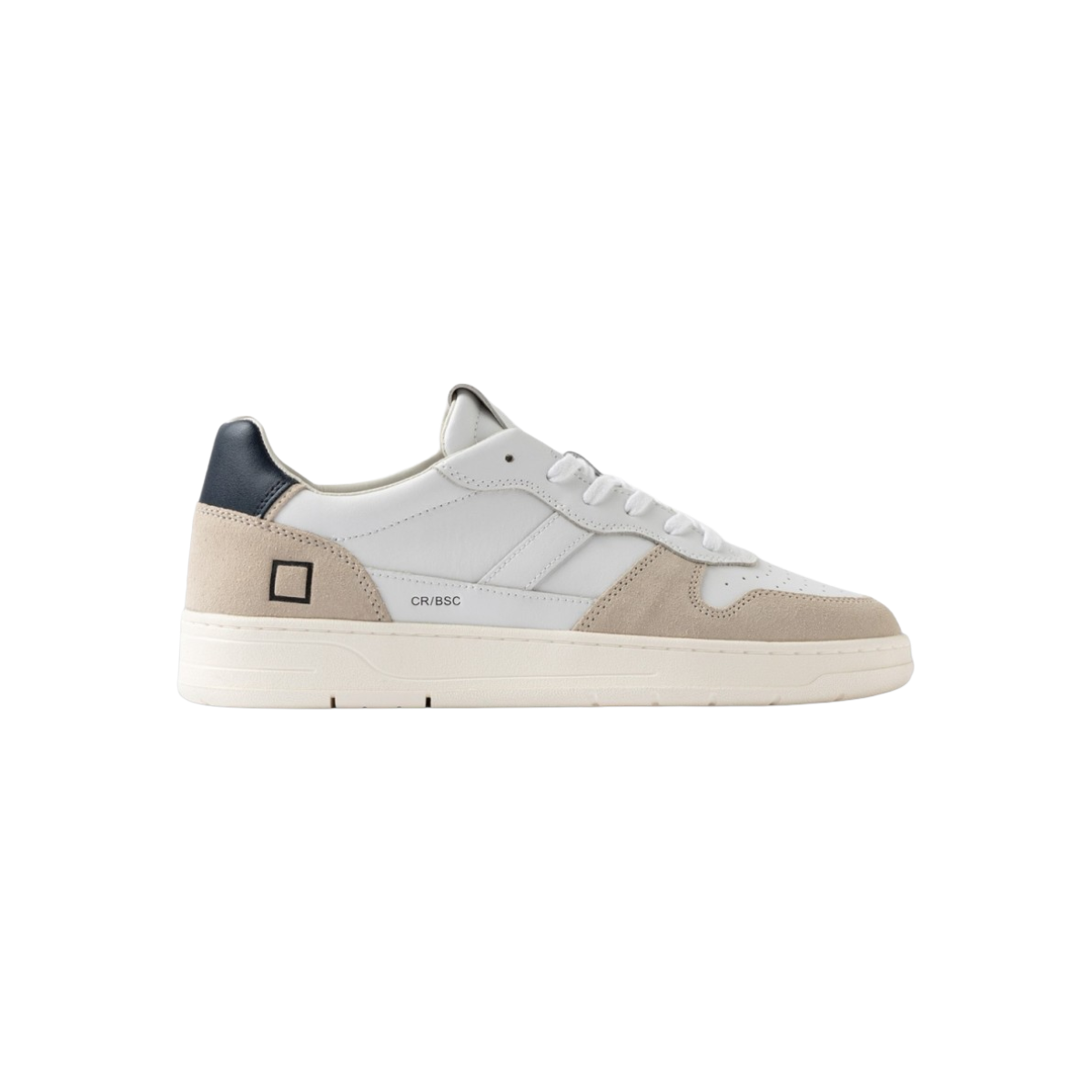 DATE SNEAKERS IN PELLE MODELLO COURT 2.0 BASIC WHITE-BLUE