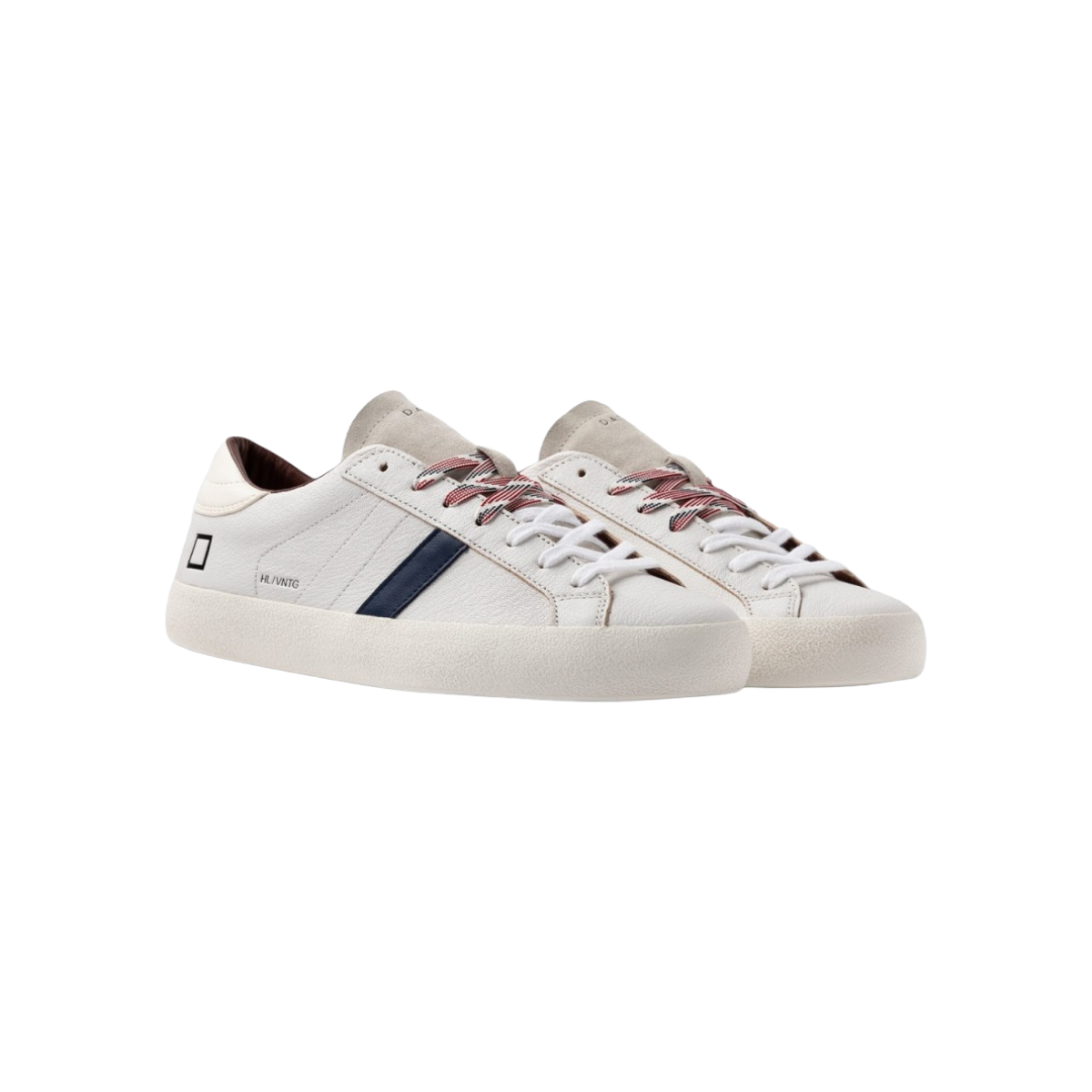 DATE SNEAKERS IN PELLE MODELLO HILL LOW NATURAL WHITE-BROWN