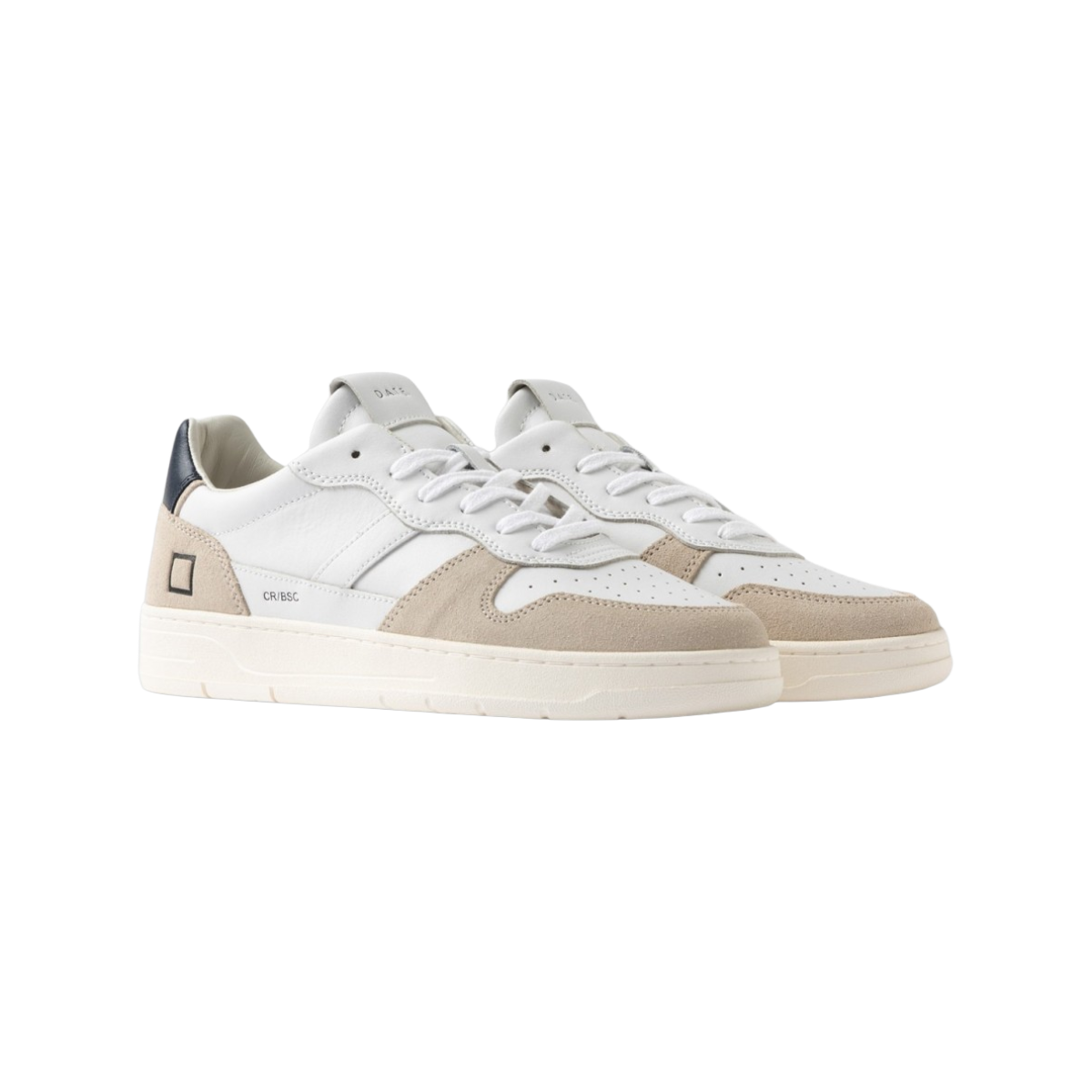 DATE SNEAKERS IN PELLE MODELLO COURT 2.0 BASIC WHITE-BLUE