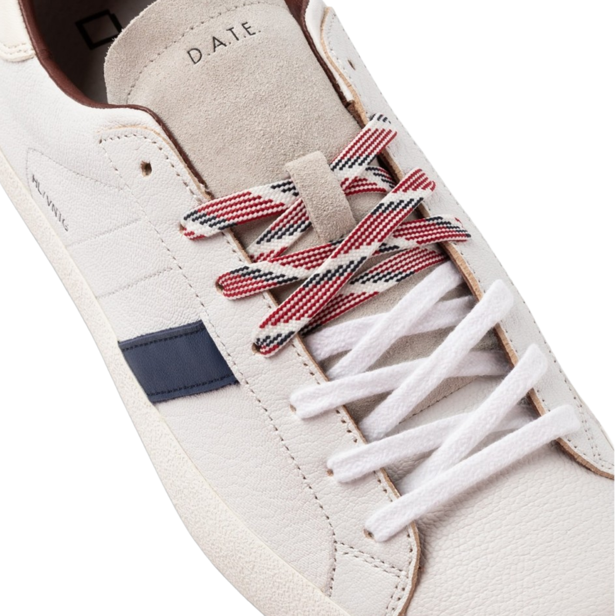 DATE SNEAKERS IN PELLE MODELLO HILL LOW NATURAL WHITE-BROWN