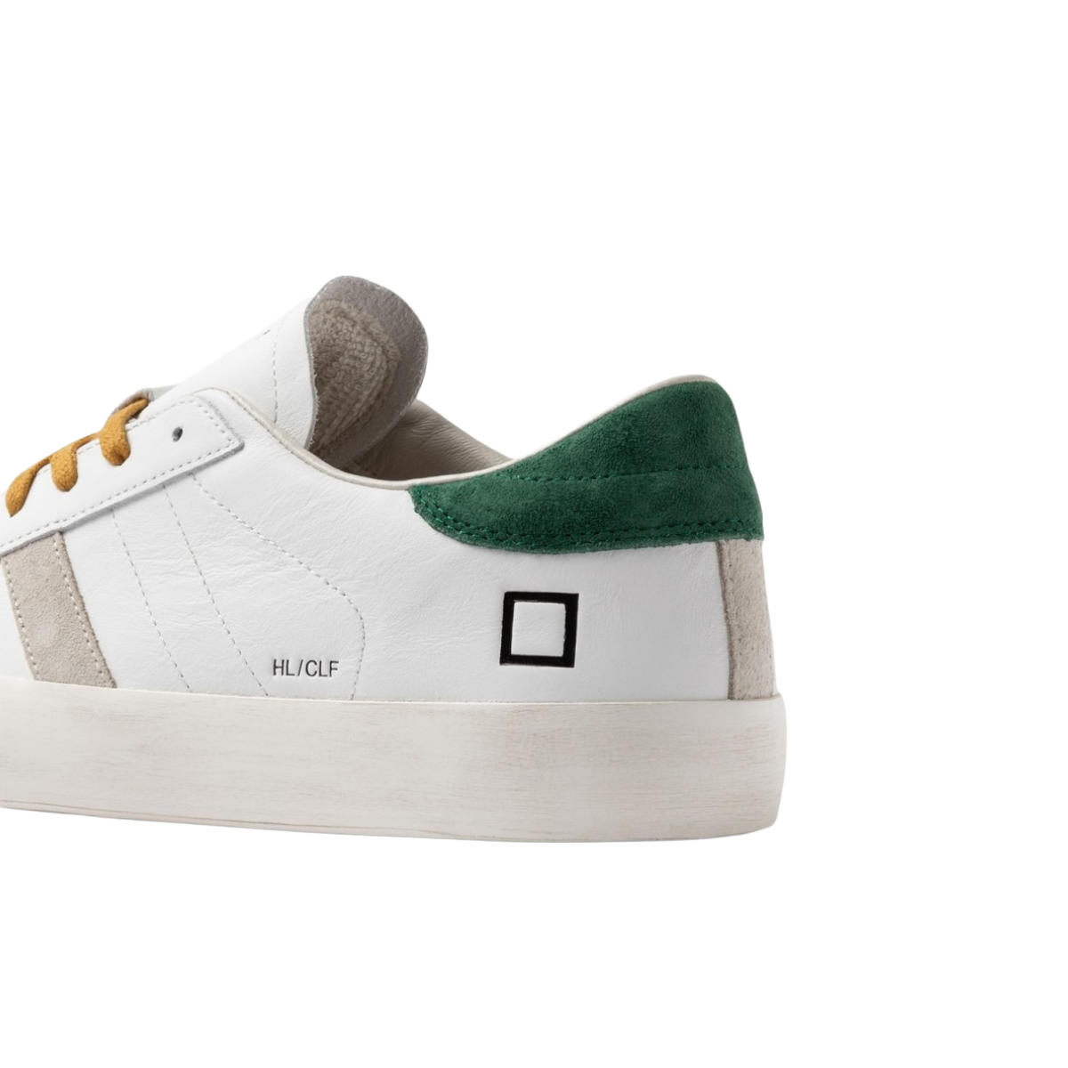 DATE SNEAKERS IN PELLE MODELLO HILL LOW CALF WHITE-GREEN