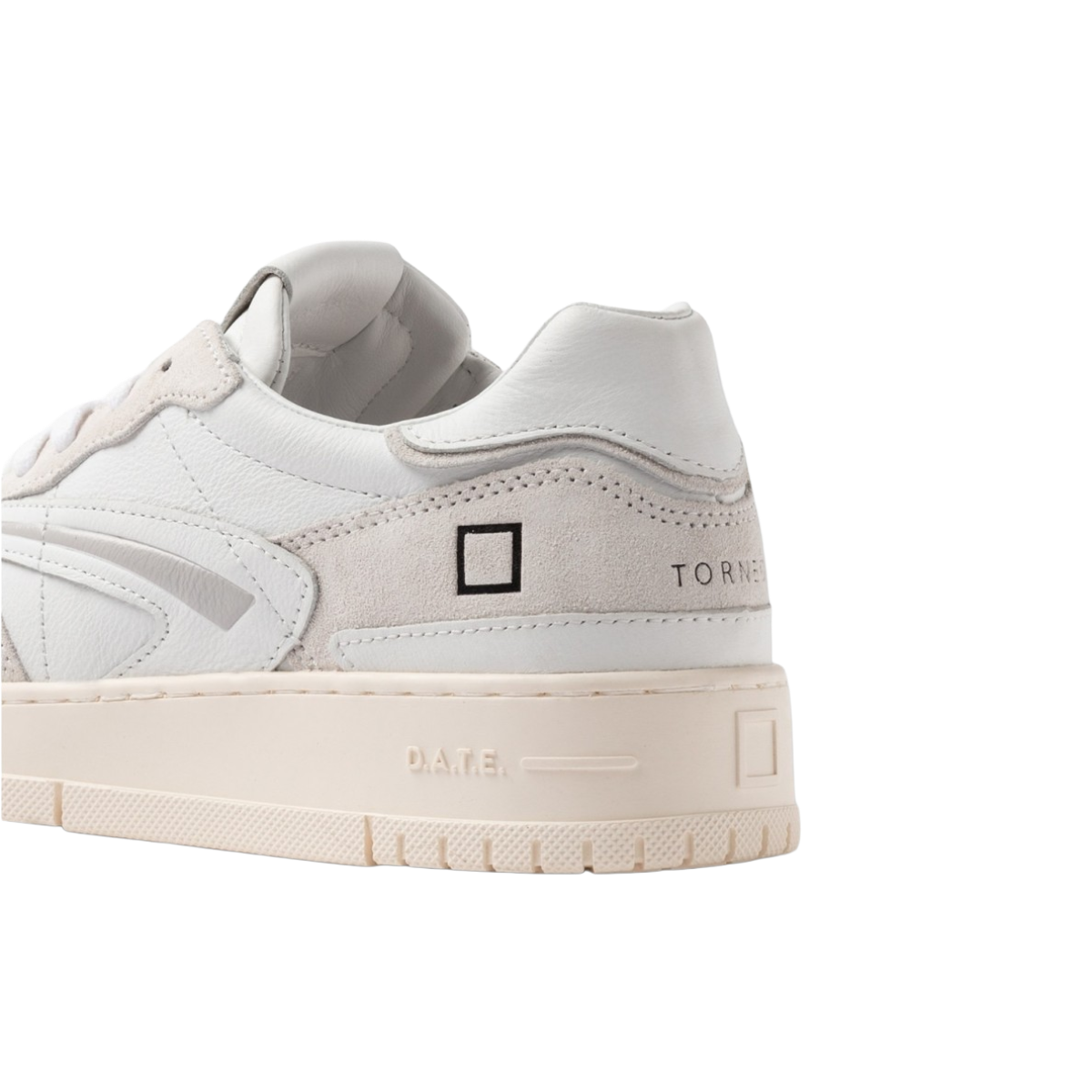 DATE SNEAKERS IN PELLE E SUEDE MODELLO TORNEO PURE BASIC WHITE