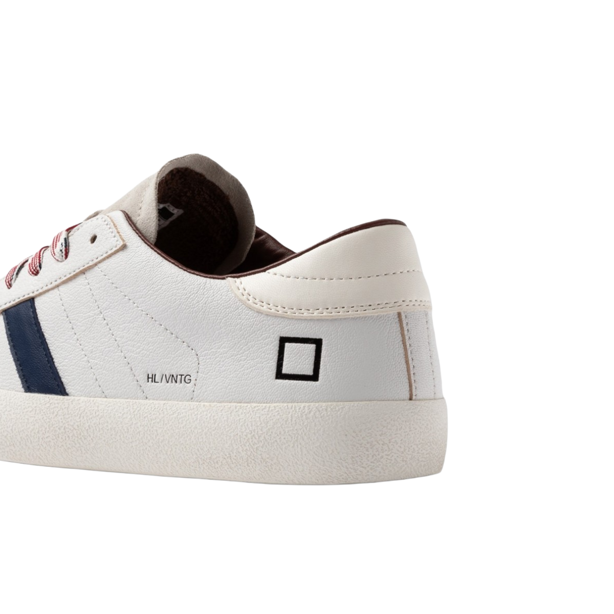 DATE SNEAKERS IN PELLE MODELLO HILL LOW NATURAL WHITE-BROWN