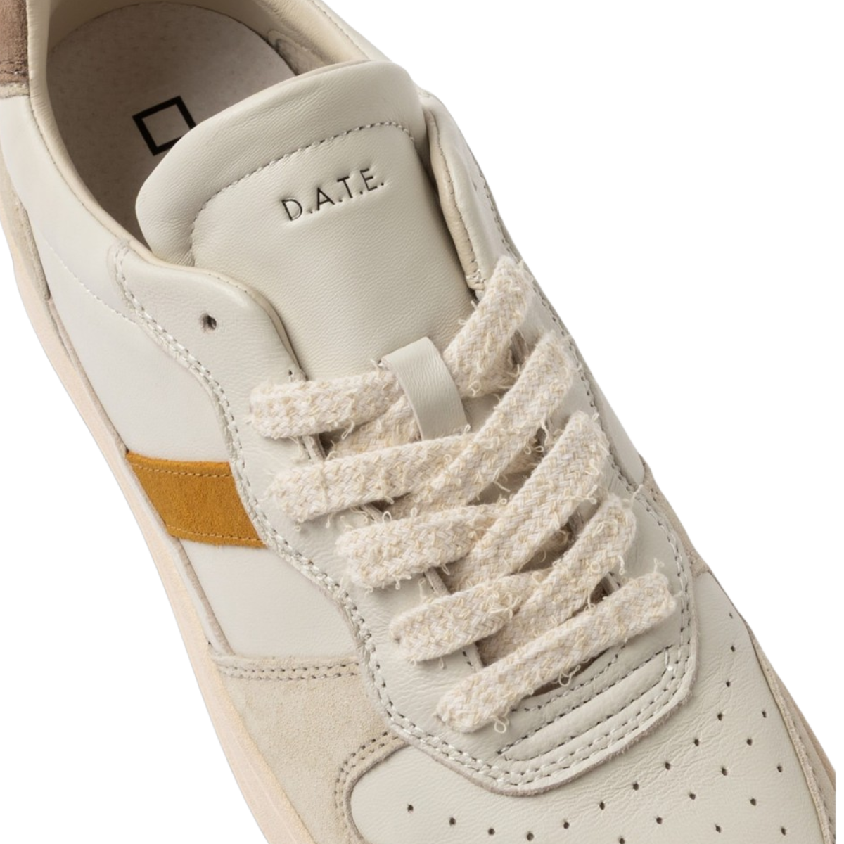 DATE SNEAKERS IN NAPPA E SUEDE MODELLO COURT 2.0 VINTAGE CALF IVORY