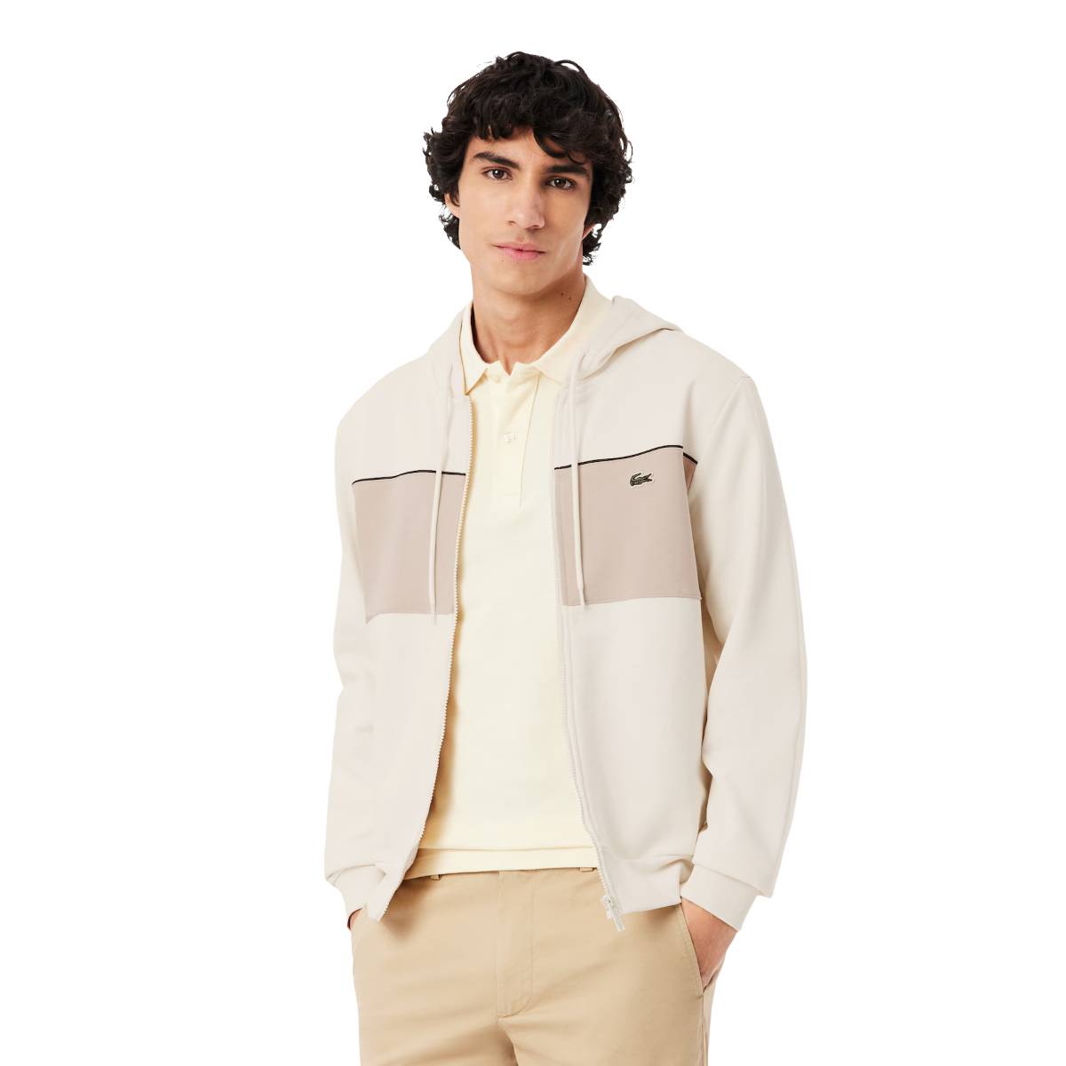 LACOSTE Felpa color block con cappuccio e zip SH0892