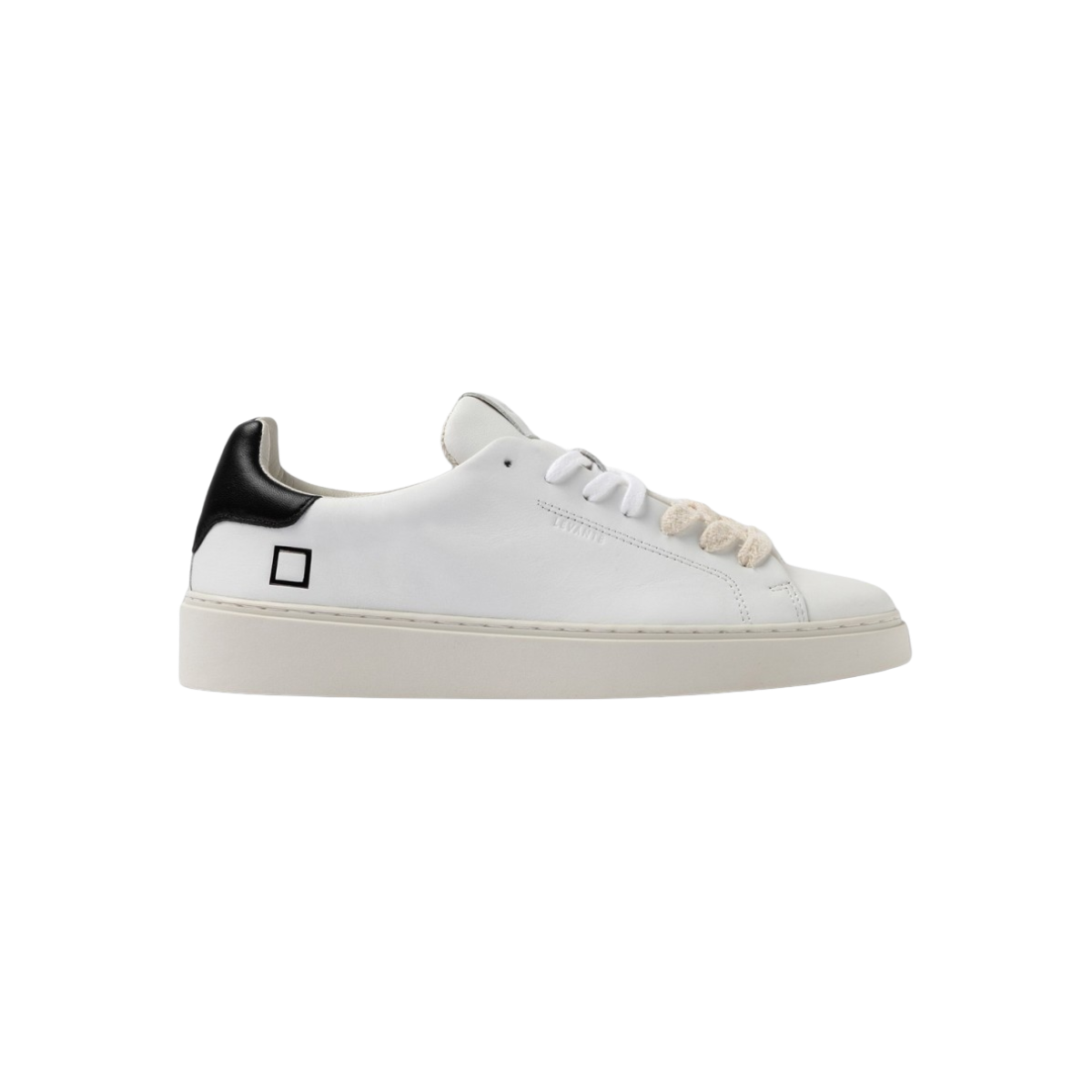 DATE SNEAKERS IN PELLE MODELLO LEVANTE CALF WHITE-BLACK