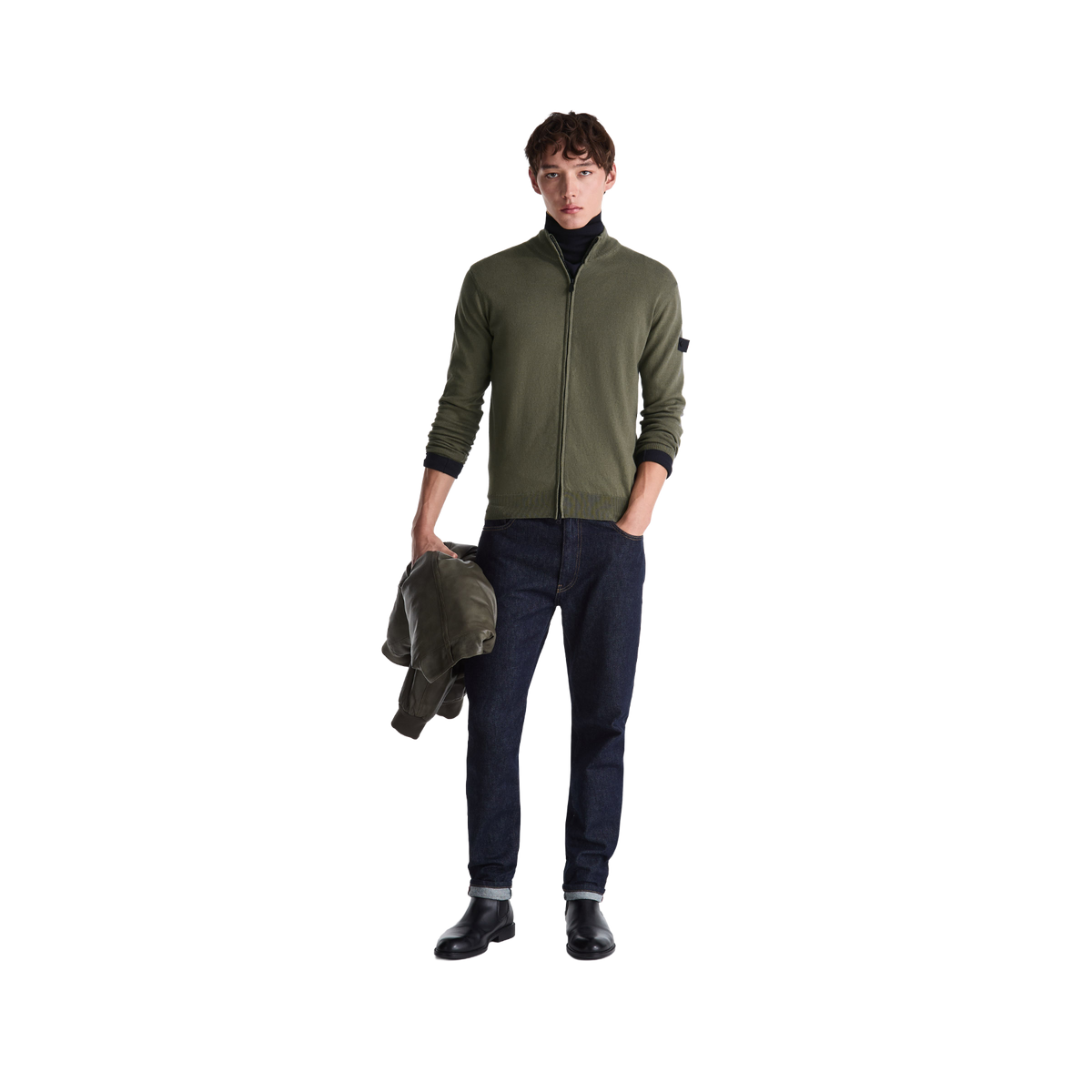 PEUTEREY MAGLIA PEU5967 MISTO LANA FULL ZIP RENNEL RWS 01