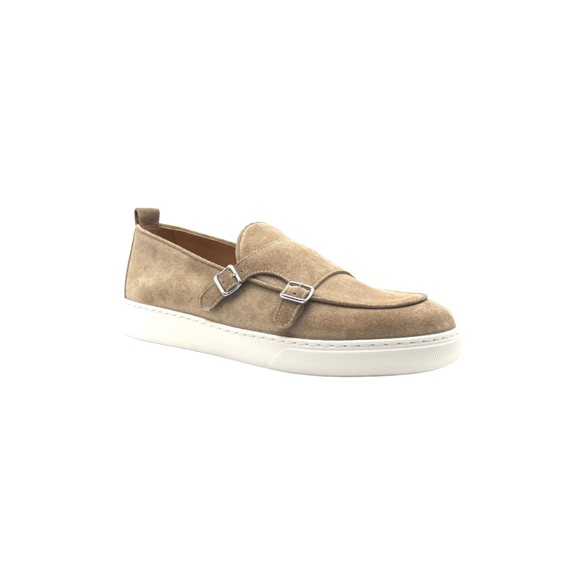 HENDERSON BARACCO Mocassino sportivo in suede con doppia fibbia THEO.46
