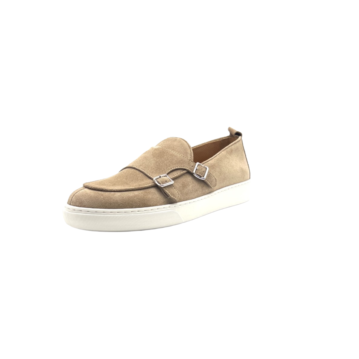 HENDERSON BARACCO Mocassino sportivo in suede con doppia fibbia THEO.46